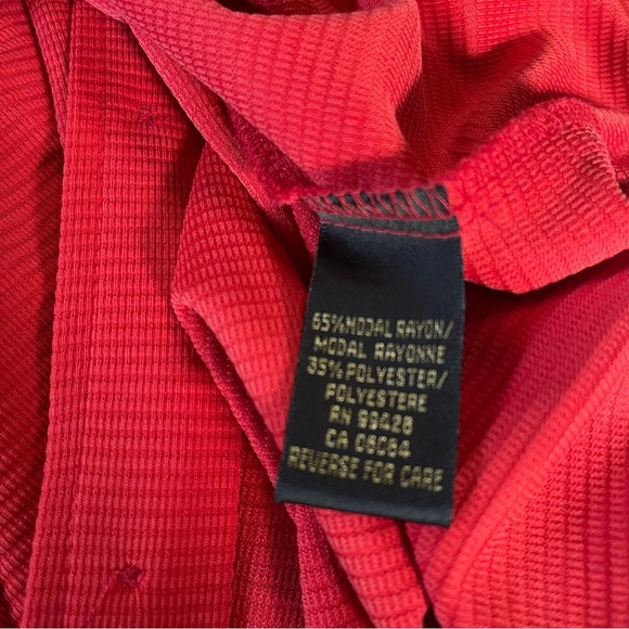 Bugatchi Uomo Mens Shirt L Button Up red  Short Sleeved EUC - Picture 4 of 7